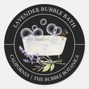 Lavendel-Bubble-Etikett Runder Aufkleber