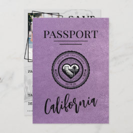 Lavendel California Passport Save the Date