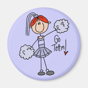 Lavendel Cheerleader T-Shirts und Geschenke Magnet