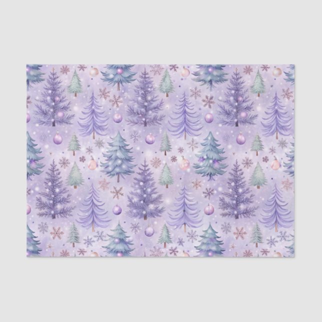 Lavendel Christmas Winter Seidenpapier (Vorderseite)