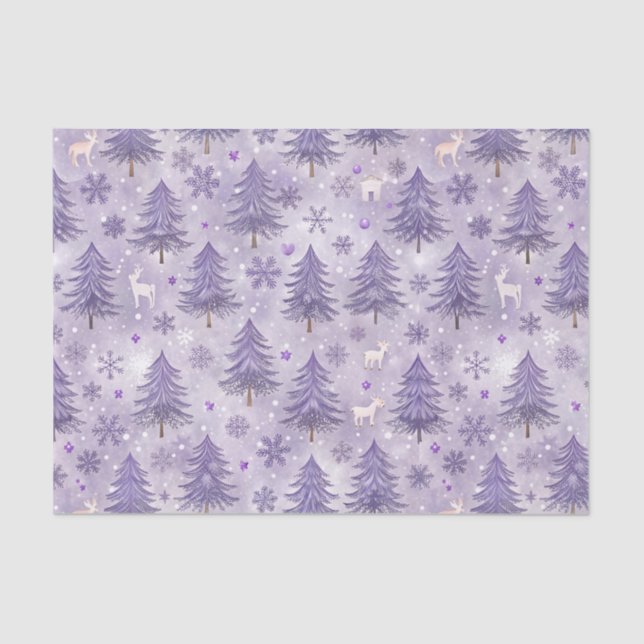 Lavendel Christmas Winter Seidenpapier (Vorderseite)