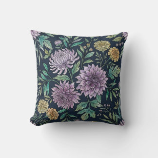 Lavendel-Chrysantheme-Blumenkissen Kissen