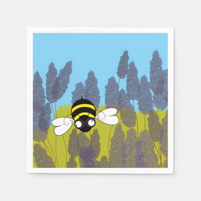 Lavendel-Cocktailservietten Serviette (Vorderseite)