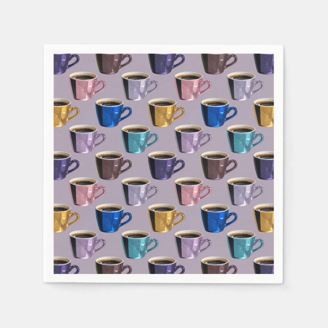 Lavendel Coffee Cups Napkins Serviette (Vorderseite)
