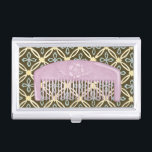 Lavendel-Comb auf Schokoladengrund Visitenkarten Dose<br><div class="desc">Ein schöner Lavendelkamm sitzt auf einem Schokoladenhintergrund in diesem Druck von Megan Meagher. Die Blume entwirft den flüchtige Blick aus dem Kamin,  der auch eine schöne Blume hat. Ein tolles Geschenk für die Fashionistas oder Liebhaber von lila!</div>