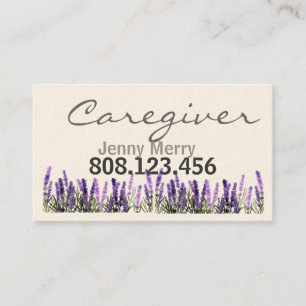 Lavendel Comfort: Caregiver Business Cards Visitenkarte