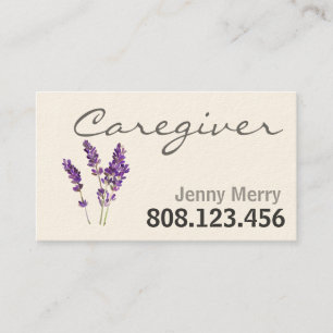 Lavendel Comfort: Caregiver Business Cards Visitenkarte