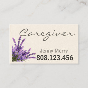 Lavendel Comfort: Caregiver Business Cards Visitenkarte