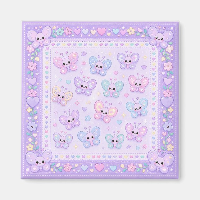 Lavendel Cozy Kreaturen Magnet (Vorne)