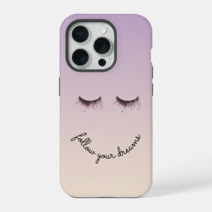 Lavendel-Creme-Wimpern  iPhone 15 Pro Hülle