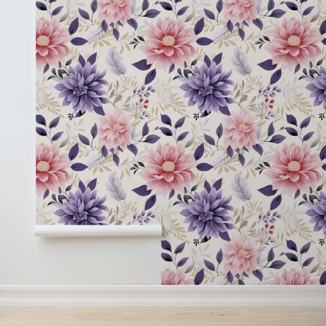 Lavendel-Dahlia-Traum-Wallpaper Tapete (Anwendung)