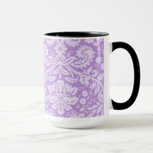 Lavendel-Damaskus; Vintage-Schultafel-Look Tasse
