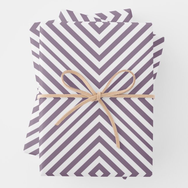 Lavendel Diamond Zickzack Wrapping Paper Sheets Geschenkpapier Set (Beispiel)