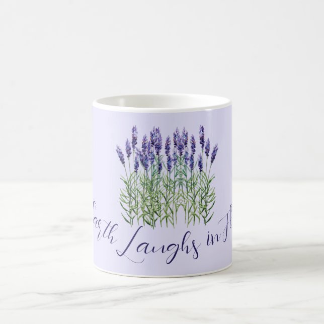 Lavendel, Die Erde lacht in Blume Kaffeetasse (Mittel)