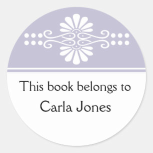 Lavendel dieses Buches gehört Labels Runder Aufkleber