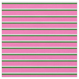 Lavendel, dunkelgrün und heiß rosa farbene Linien Stoff