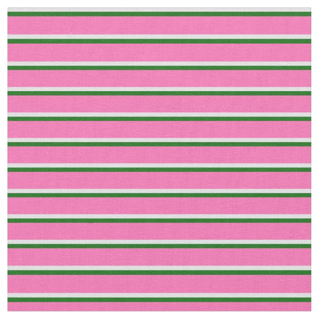 Lavendel, dunkelgrün und heiß rosa farbene Linien Stoff (Nahaufnahme)