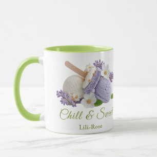Lavendel-Eis-Sandwich-Tag Tasse