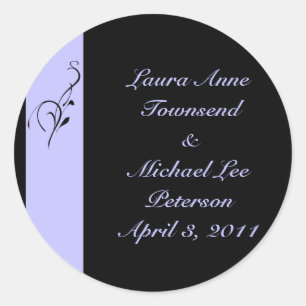 Lavendel Elegance Wedding Stickers/Siegel Runder Aufkleber