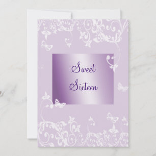 Lavendel-Elegante Sweet-Sixteen-Geburtstagseinladu Einladung