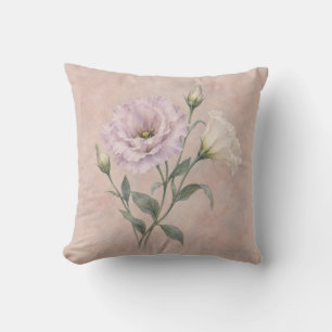 Lavendel Elfenbein Lisianthus Blush Botanischer Wa Kissen