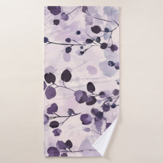Lavendel Eucalyptus Watercolor Floral Badehandtuch