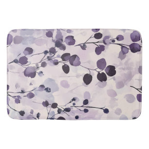 Lavendel-Eukalyptus-Aquarell-Blumen Badematte