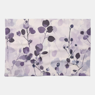 Lavendel-Eukalyptus-Aquarell-Blumen Geschirrtuch