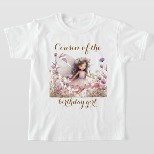 Lavendel-Fee Wildblumen-Cousine des Geburtstagsmäd T-Shirt