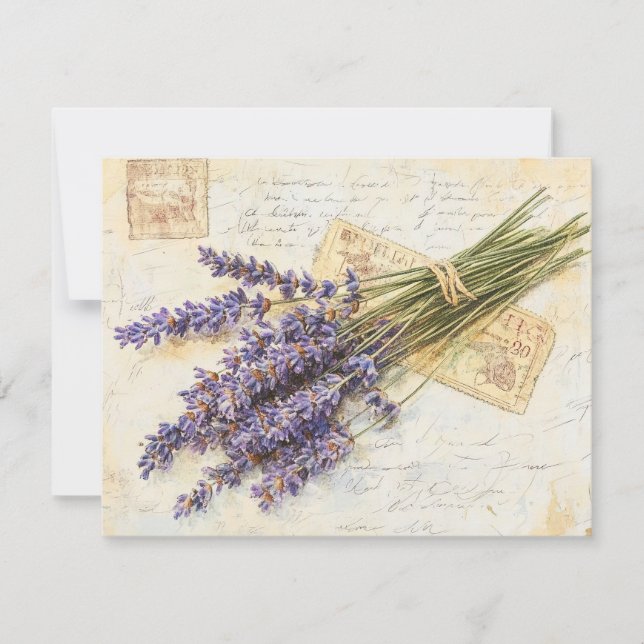 Lavendel  feiertagskarte (Vorderseite)