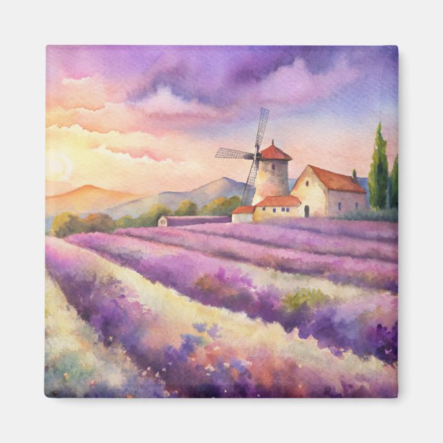 Lavendel Feld in der Provence. Magnet (Vorne)