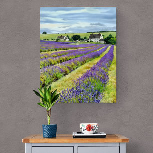 Lavendel Feld & Natur Kunst Leinwanddruck