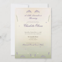 Lavendel-Felder-Baby-Shower-Einladung