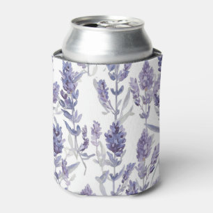 Lavendel Felder   Lila Wasserfarben-Blumenmuster Dosenkühler