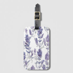 Lavendel Felder Lila Wasserfarben-Blumenmuster Gepäckanhänger