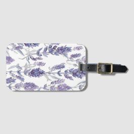 Lavendel Felder | Lila Wasserfarben-Blumenmuster Gepäckanhänger