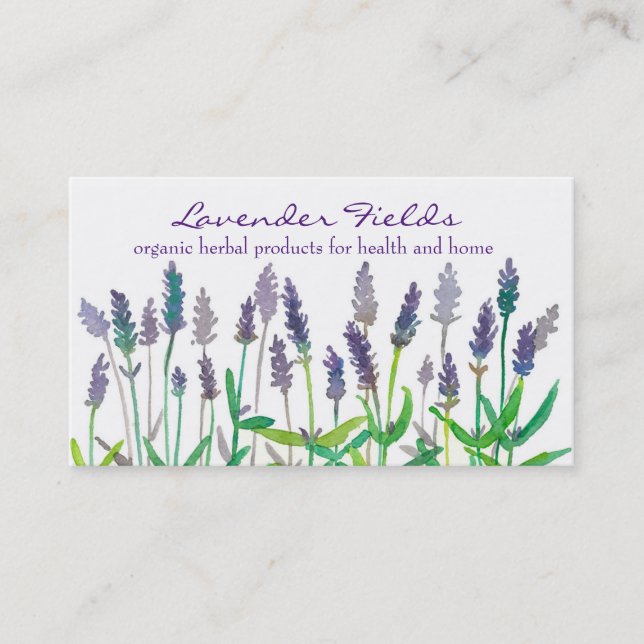 Lavendel-Feldherd-Blume Visitenkarte (Vorderseite)