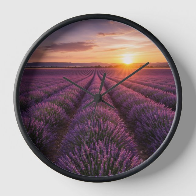 Lavendel Felsenuhr - Dreames Naturdesign Uhr (Vorderseite)