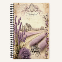 Lavendel Fields 5.5" x 8.5" SpiralNotebook