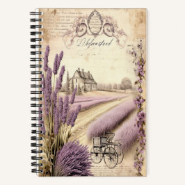 Lavendel Fields 5.5" x 8.5" SpiralNotebook Notizbuch