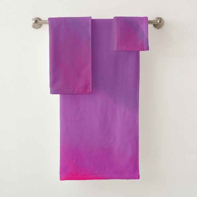 Lavendel Fields Abstrakt Art Badhandtuch Set (Insitu)