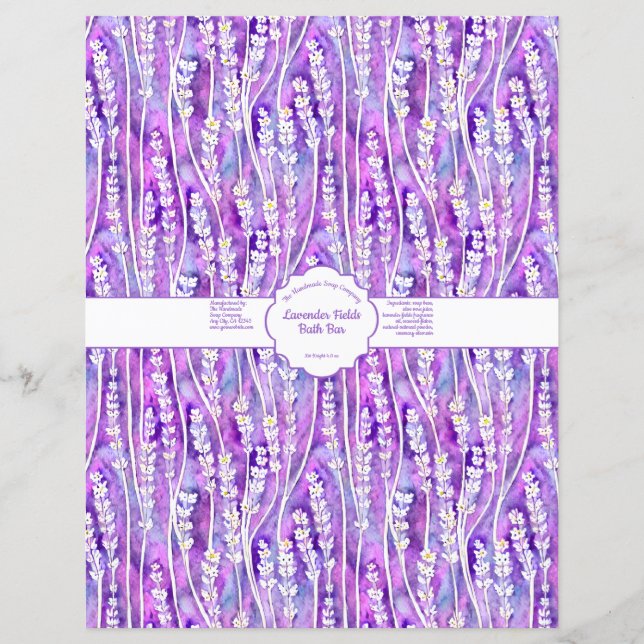 Lavendel Fields-Seifenwrap (Vorderseite)