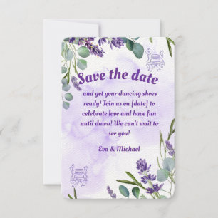 Lavendel-Flat-Save-the-Date-Karte Save The Date