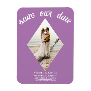 Lavendel Flieder Diamant Foto Hochzeit Termin vorm Magnet
