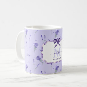 Lavendel Flieder Wildblumen Floral Botanisch Kaffeetasse