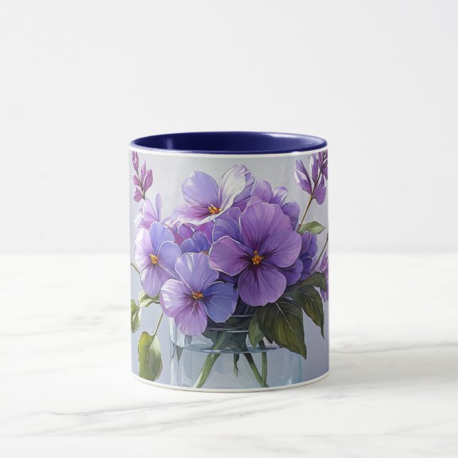 Lavendel Floral Bouquet Blume Kaffee Tasse (Zentrum)