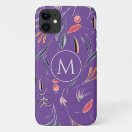 Lavendel floral MONOGRAM Custom Personalisiert Case-Mate iPhone Hülle