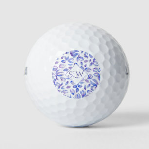 Lavendel Floral Monogram Ladys Golfball