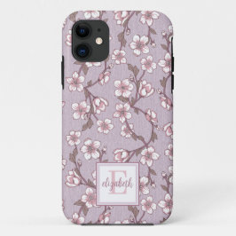 Lavendel Floral Monogram Phone Case
