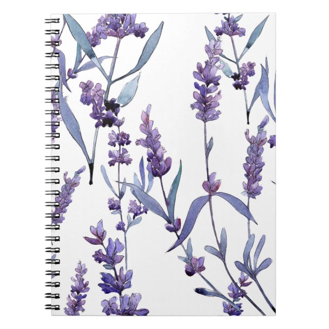 Lavendel floral on White Notizblock (Vorderseite)
